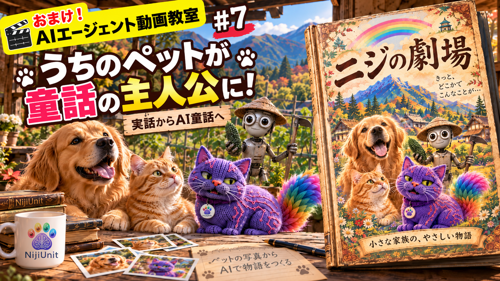 我が家のペットが主人公の優しい童話をAIで作ってみた